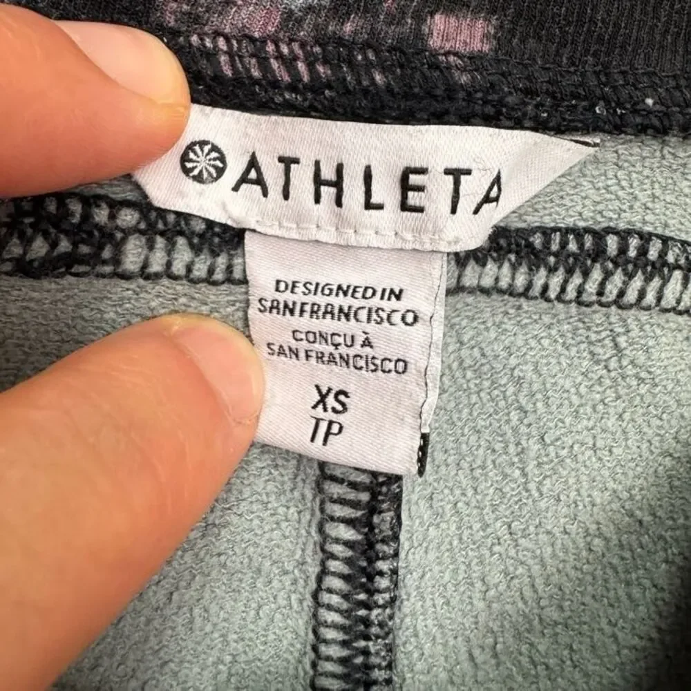 Athleta Balance Printed Jogger Sweatpants Womens XS Multicolor Active Tie Dye